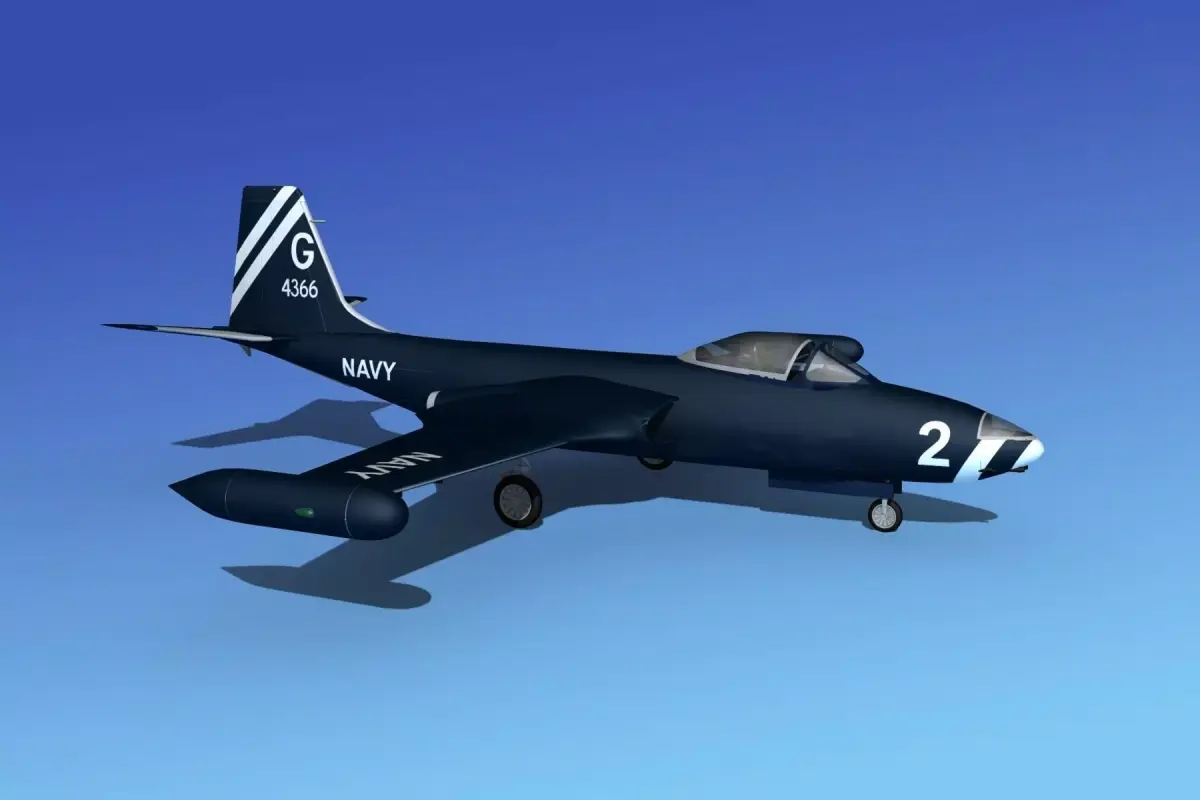 McDonnell F2H4 Banshee V06 3D model
