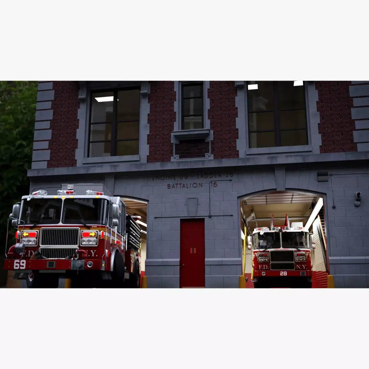 Complete fire department FDNY  3D Model Pack