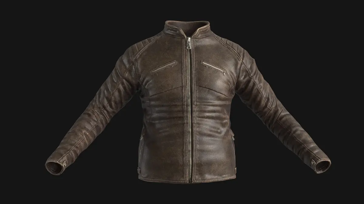 Men Jacket Leather 3D model