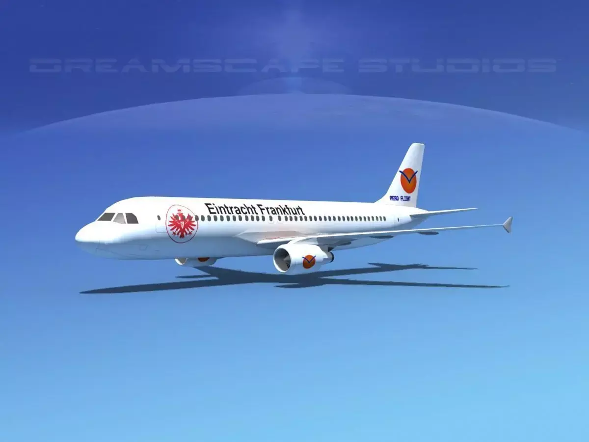 Airbus A320 LP Eintracht Frankfurt Low-poly 3D model