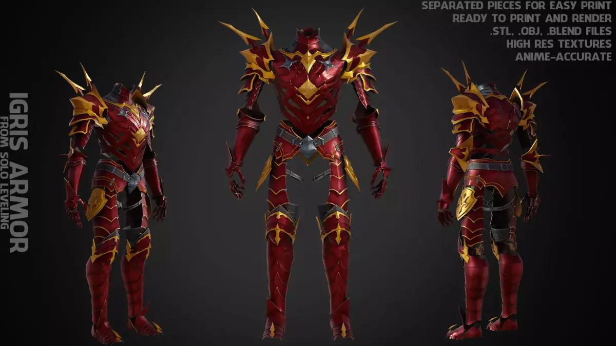 Solo Leveling Igris Armor for Cosplay 3D print model
