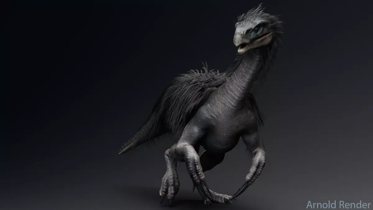 Dinosaur Therizinosaurus Real Dinosaur Series Low-poly 3D model