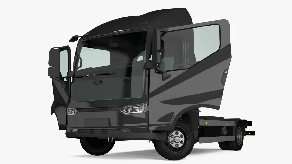 Black Truck No Cargo Rigged for Maya 3D model