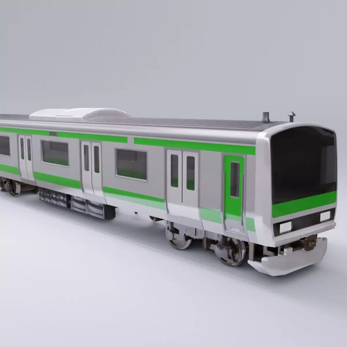 Japan Railway Train model in Blender 3D 3D model