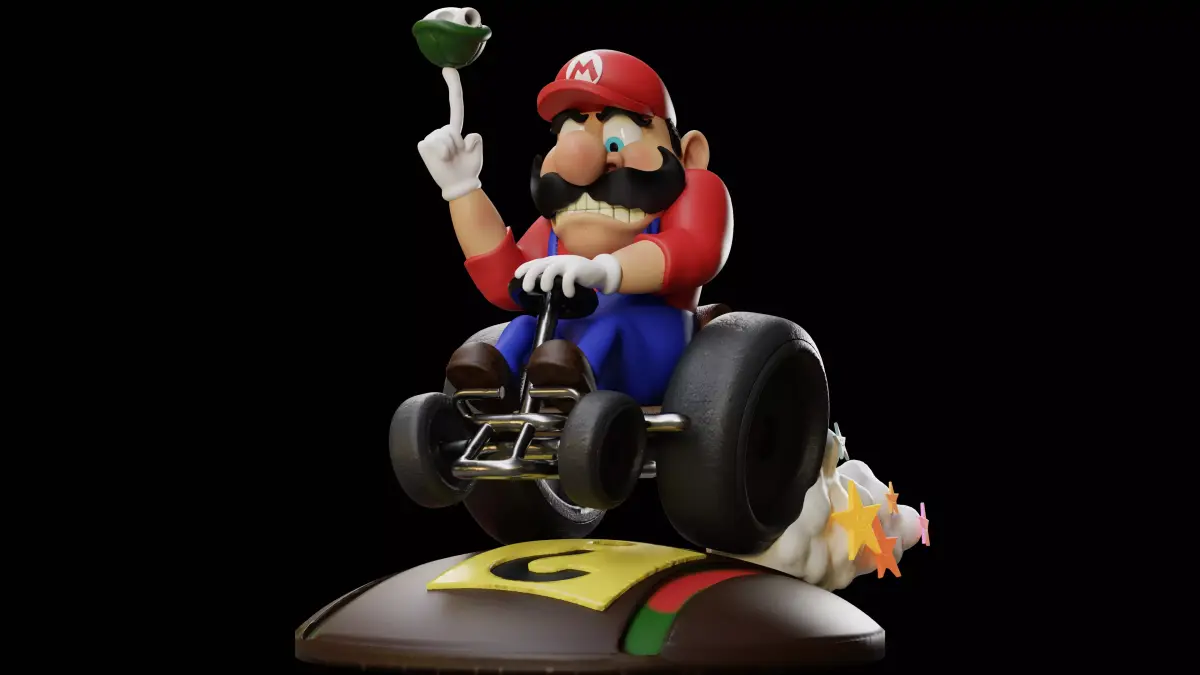 Mario Kart 3D Model 3D print model