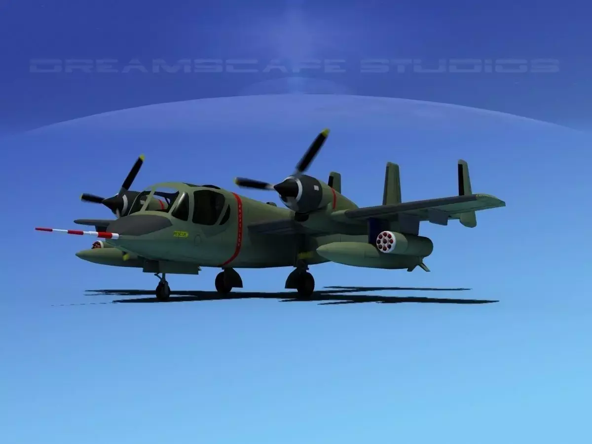 Grumman OV-1D Mohawk V01 3D model