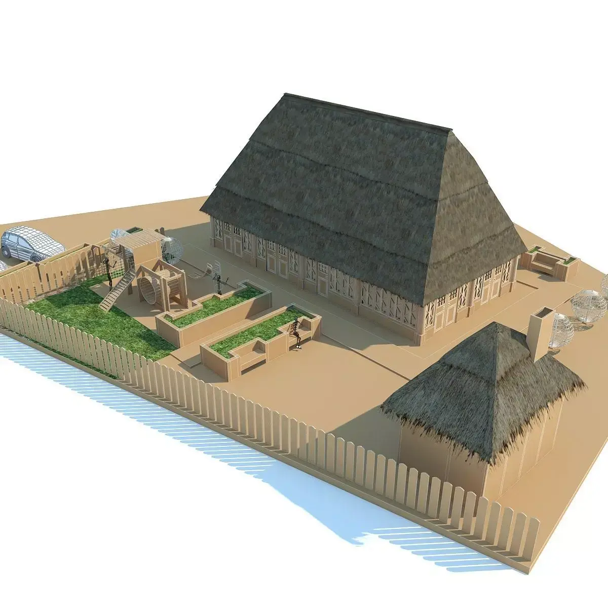 Bungalow Restaurant 3D model