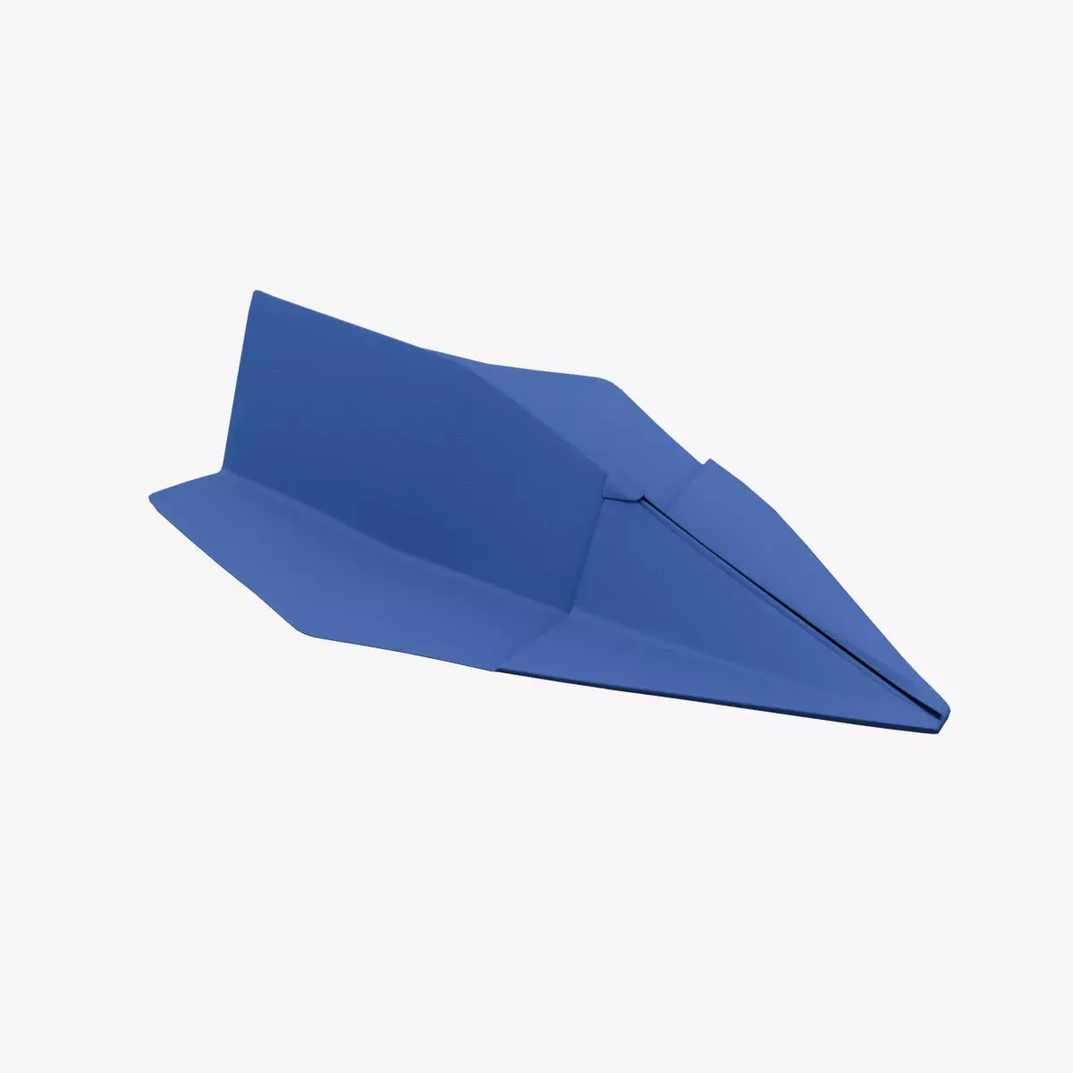Paper Plane Indigo Low-poly 3D model