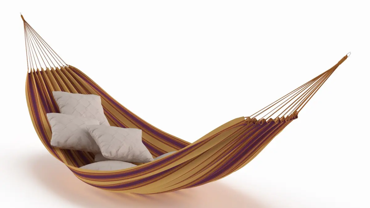 Hanging Hammock with Soft Pillows Multicolor 3D model