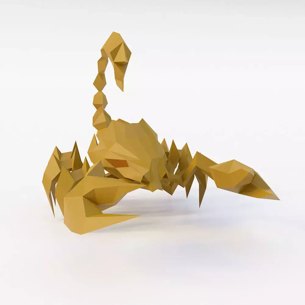 Scorpion 3d model origami Low-poly 3D model