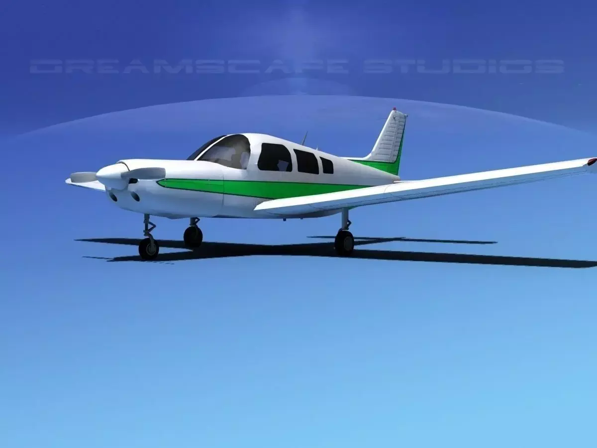 Piper Warrior II 3D model 15