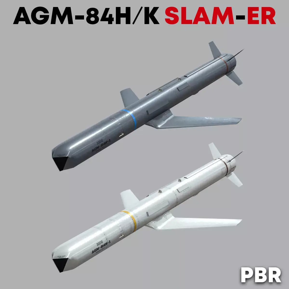  AGM-84H-K SLAM-ER Low-poly 3D model