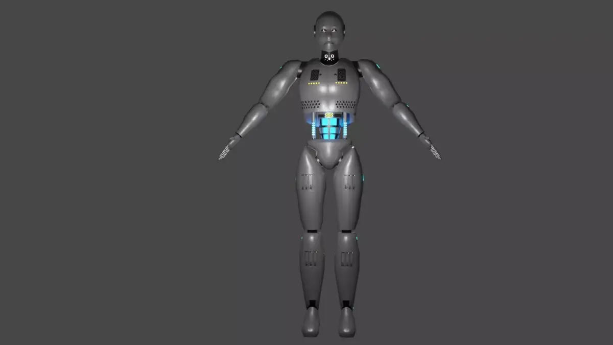 Sci-Fi Android Character Low-poly 3D model