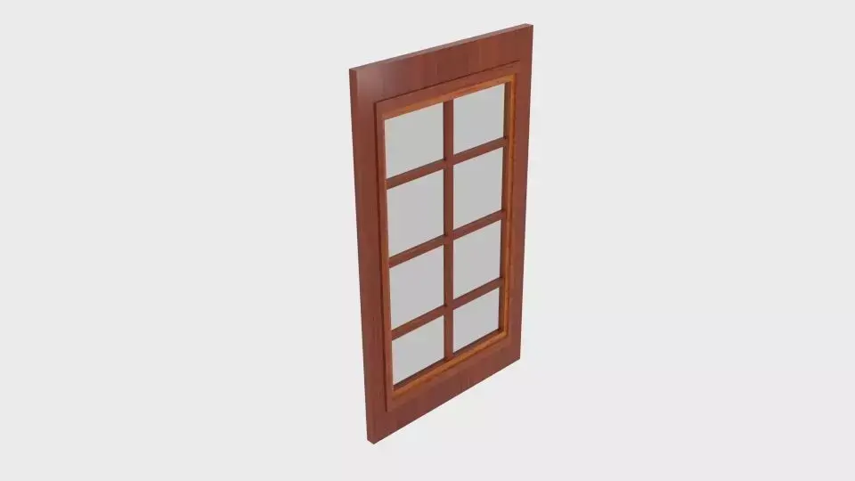 Wood Window  Low-poly 3D model