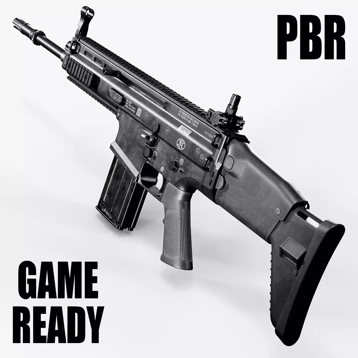FN SCAR-H Low-poly 3D model purchase