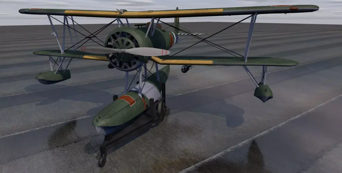 Nakajima E8N1 Dave 3D model