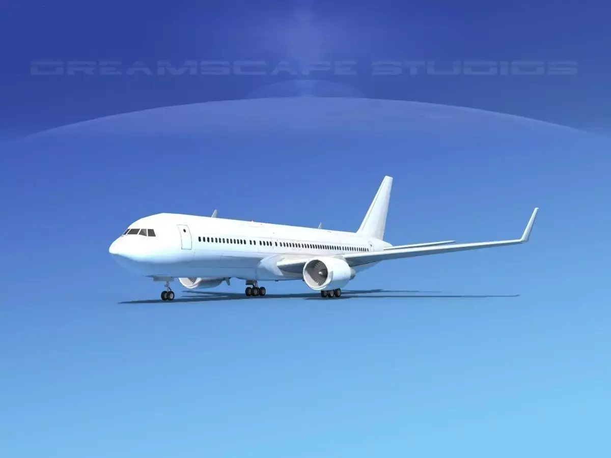 Boeing 767-300 Unmarked 3 3D model