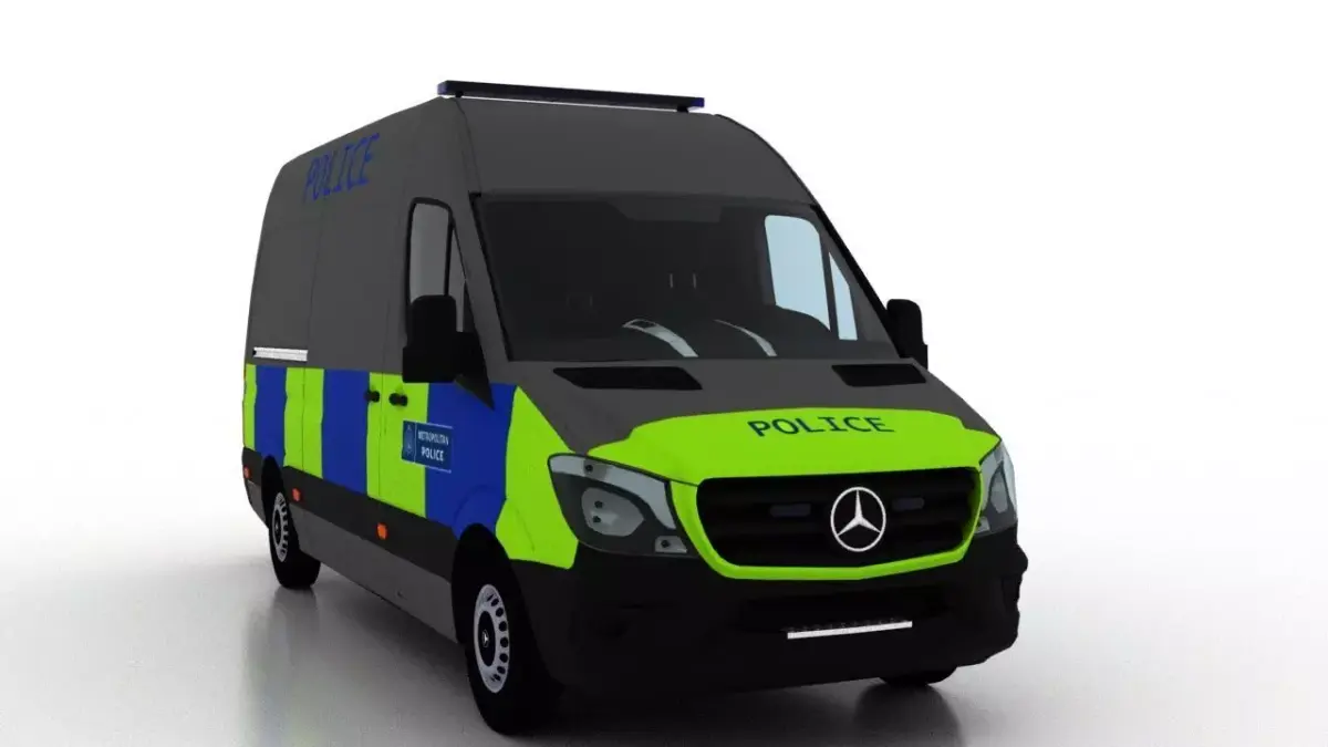 Mercedes Benz Sprinter L2H2 2015 England Police Prison EU 3D model