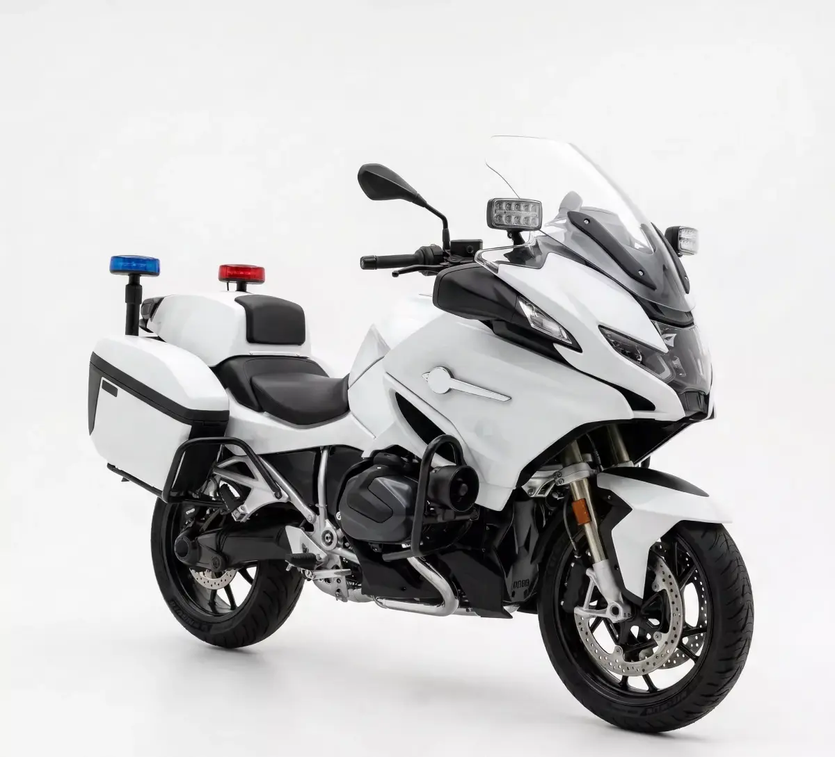 Modern Police Touring Motorcycle Low-poly 3D model