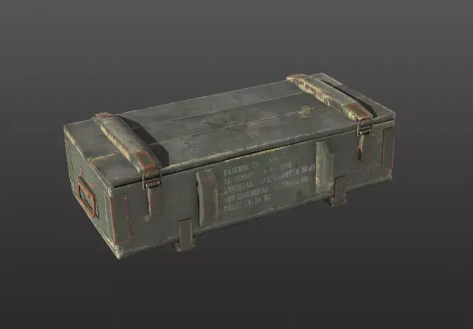 Ammo Crate PBR  3d Model  Low-poly 3D model