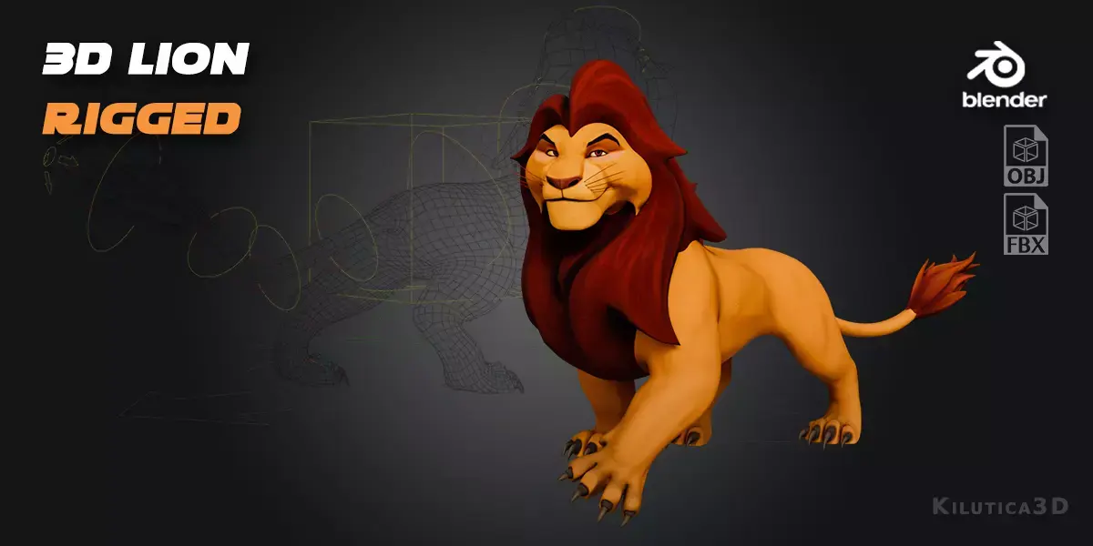 Lion Prime 3D model Free 3D model