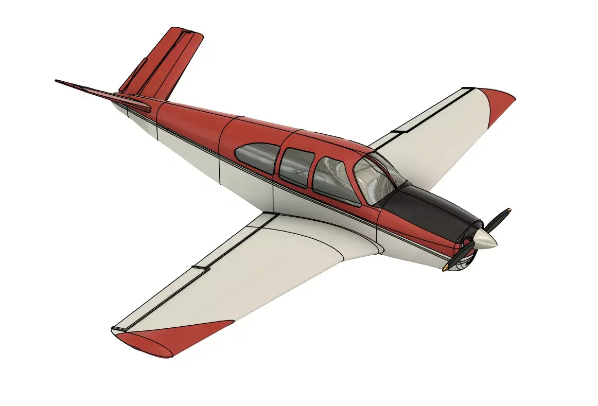 Beechcraft BONANZA scale model - 3D printing files 3D print model