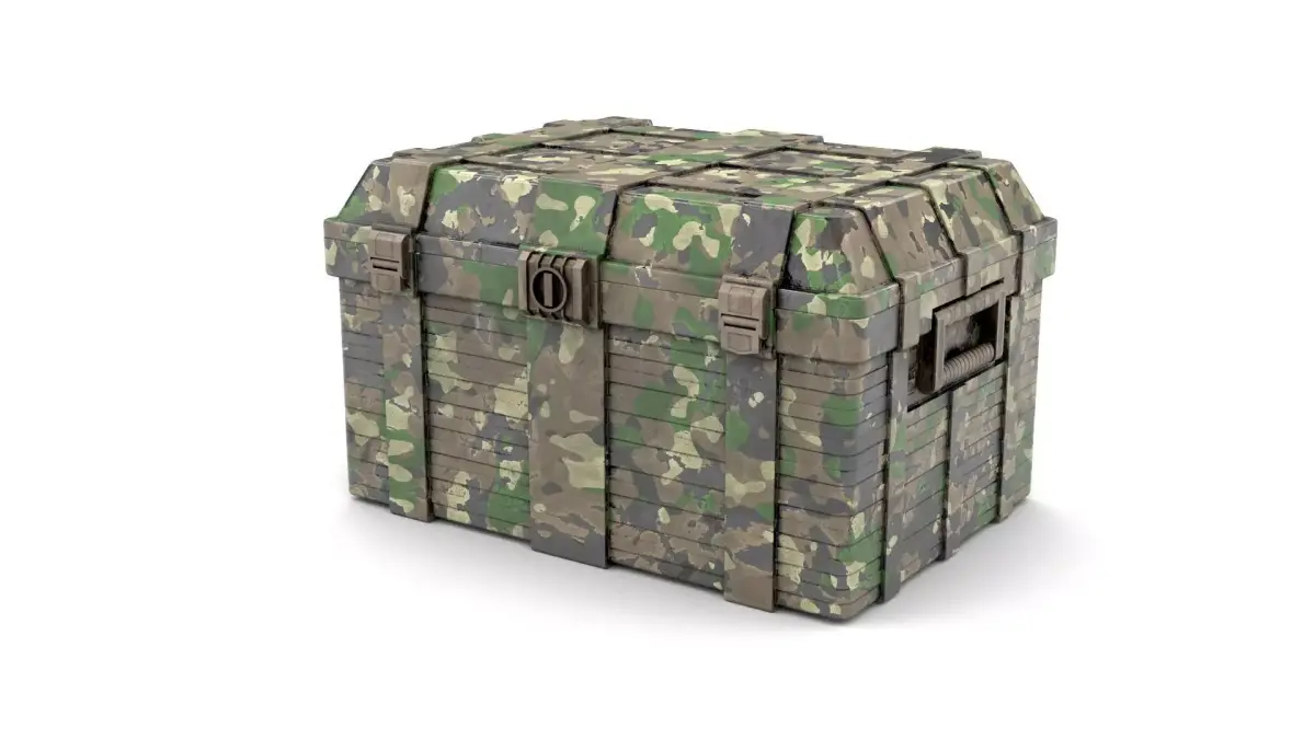 Khaki Military Case Low-poly 3D model