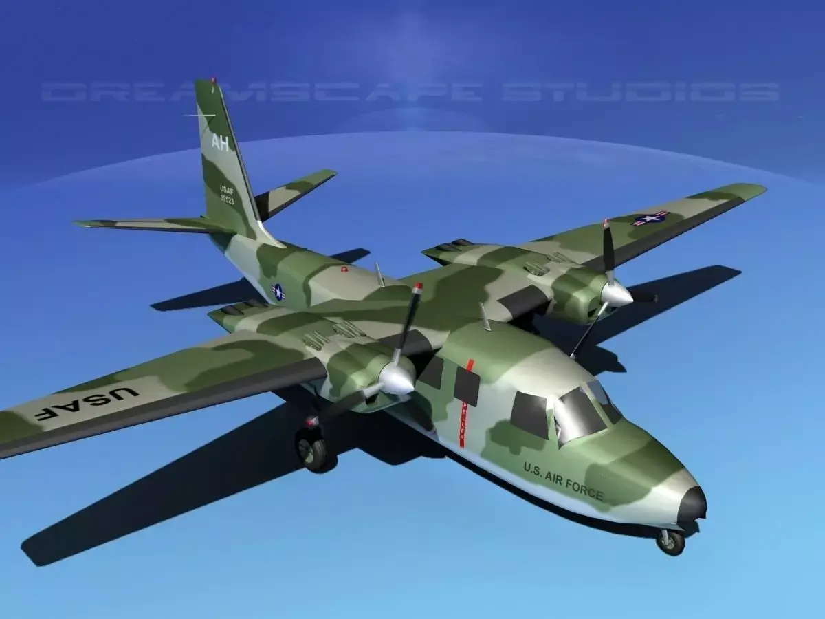 Aero Commander U-9 US Air Force 3D model