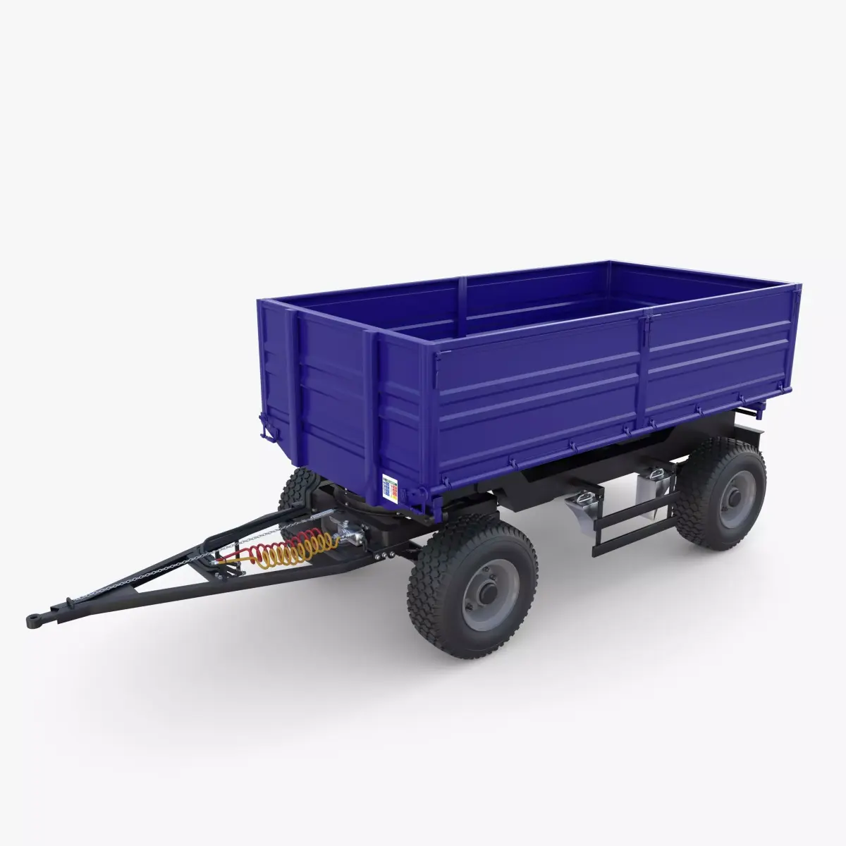 Agro trailer V6 Low-poly 3D model