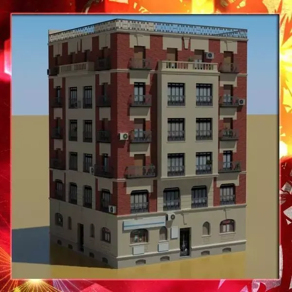 Building apartment - apartment 3D model purchase