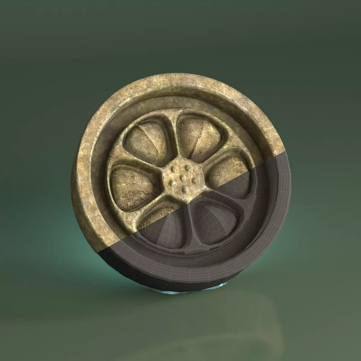 Korean Traditional roof tile lotus Sumaksae PBR 4K Low-poly 3D model purchase
