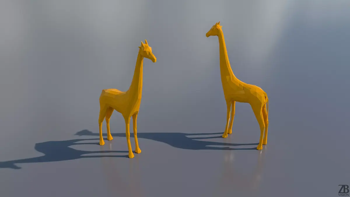 Lowpoly Giraffe 3D model