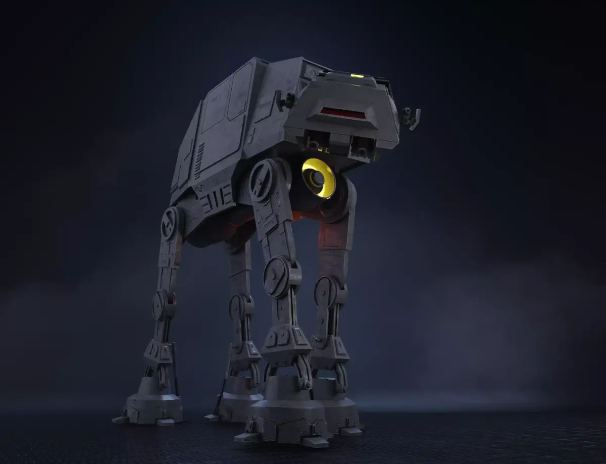 AT-AT The Galactic Armored Transport  game-ready Low-poly 3D model