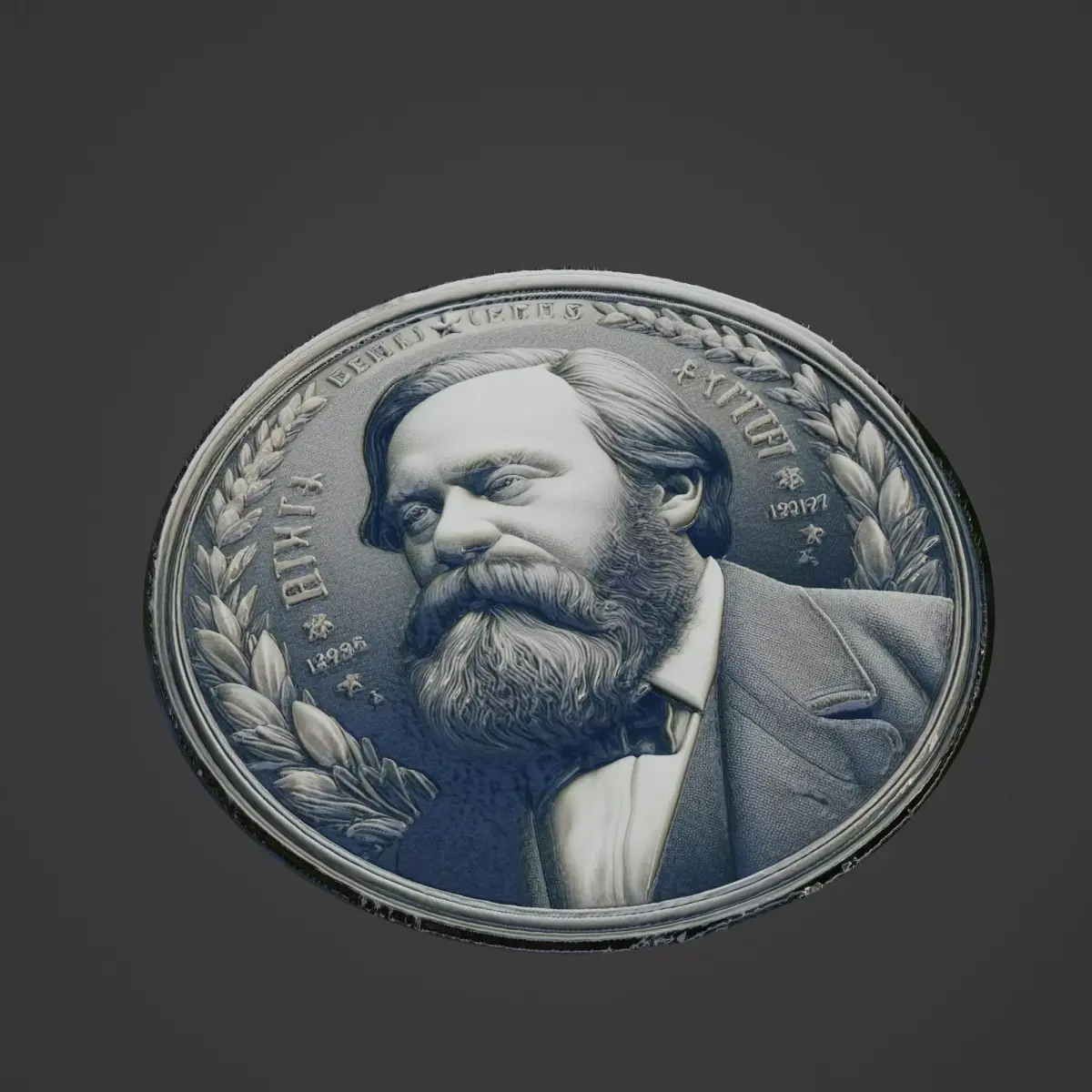 Engels Medallion 3D print model buy