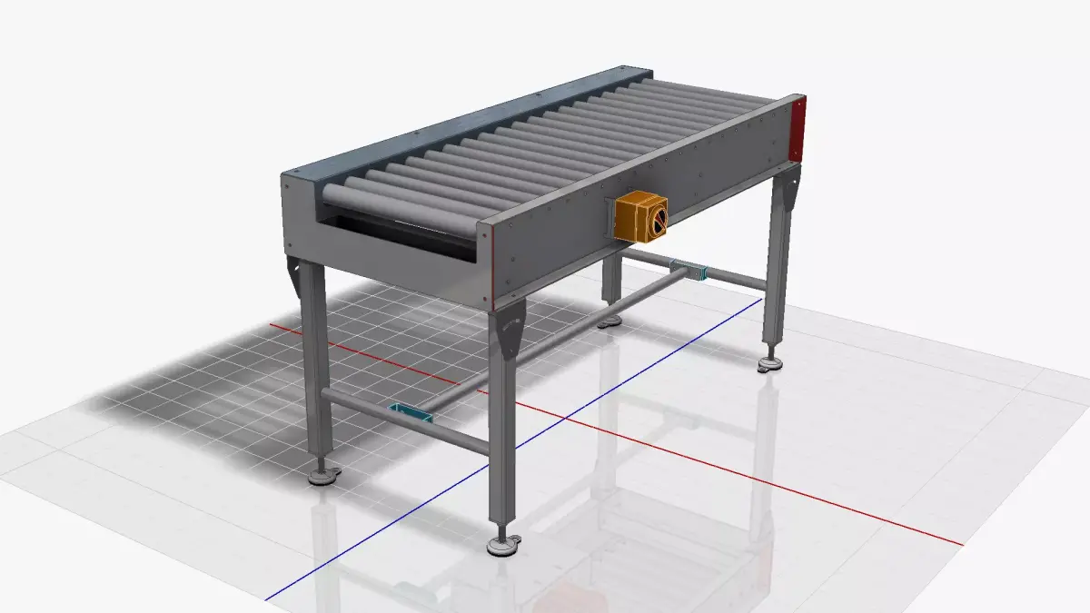 Roller Conveyor 01 Low-poly 3D model
