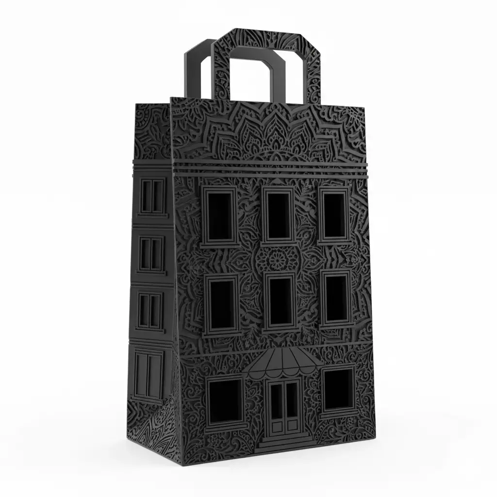 3D Shopping Bag Store Building Black Friday 3D print model