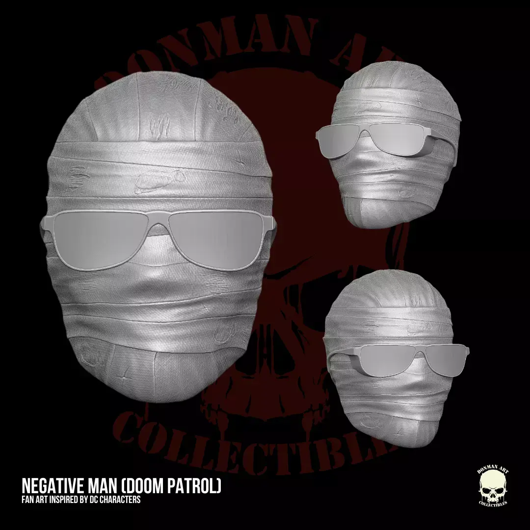 Negative Man DC Fan Art STL Files For Action Figures 3D print model
