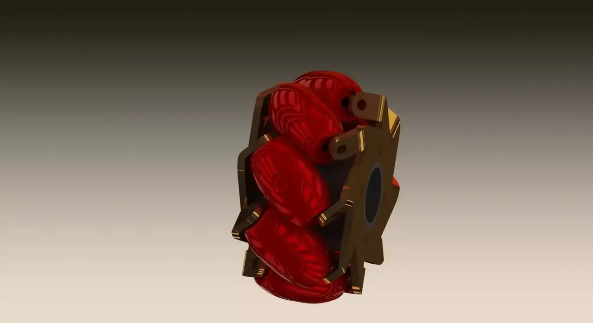 Mecanum wheel  Low-poly 3D model