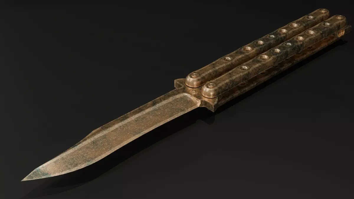 Balisong - Butterfly Knife Low-poly 3D model