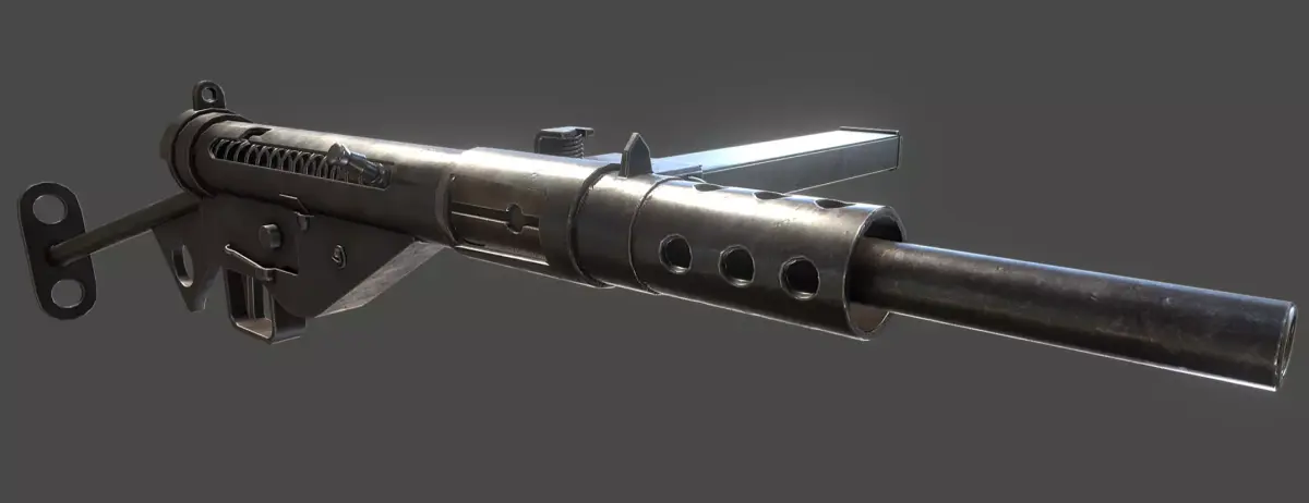 Sten Sub-Machine Gun Low-poly 3D model