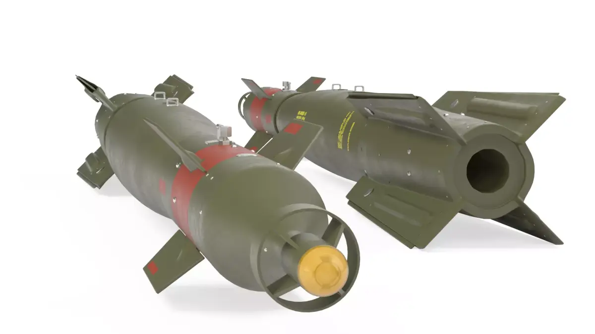 GBU-10 Paveway II Laser Guided Bomb 3D model