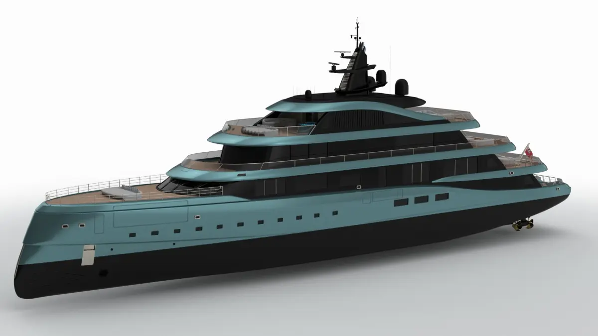 Kensho Superyacht Night Scene 3D model