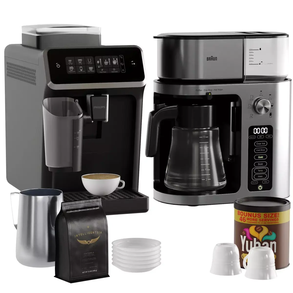 Coffee Makers Set 7 Low-poly 3D model