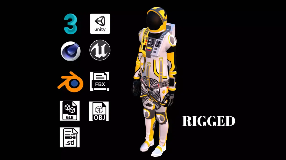 Astronaut Spacesuit Colombia 3D model