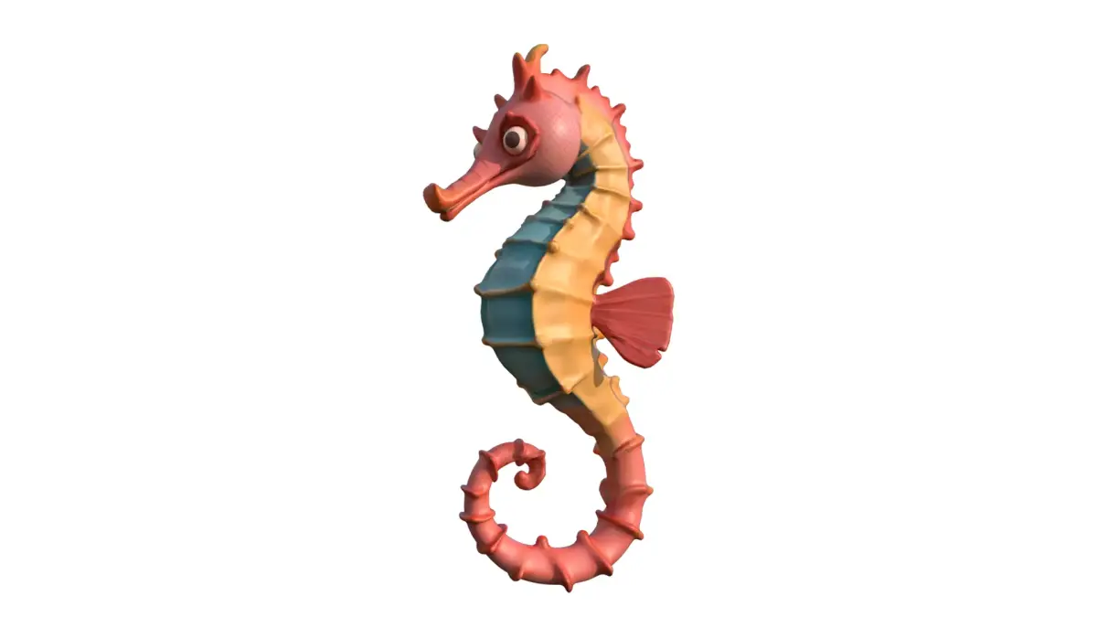 Seahorse Low-poly 3D model purchase