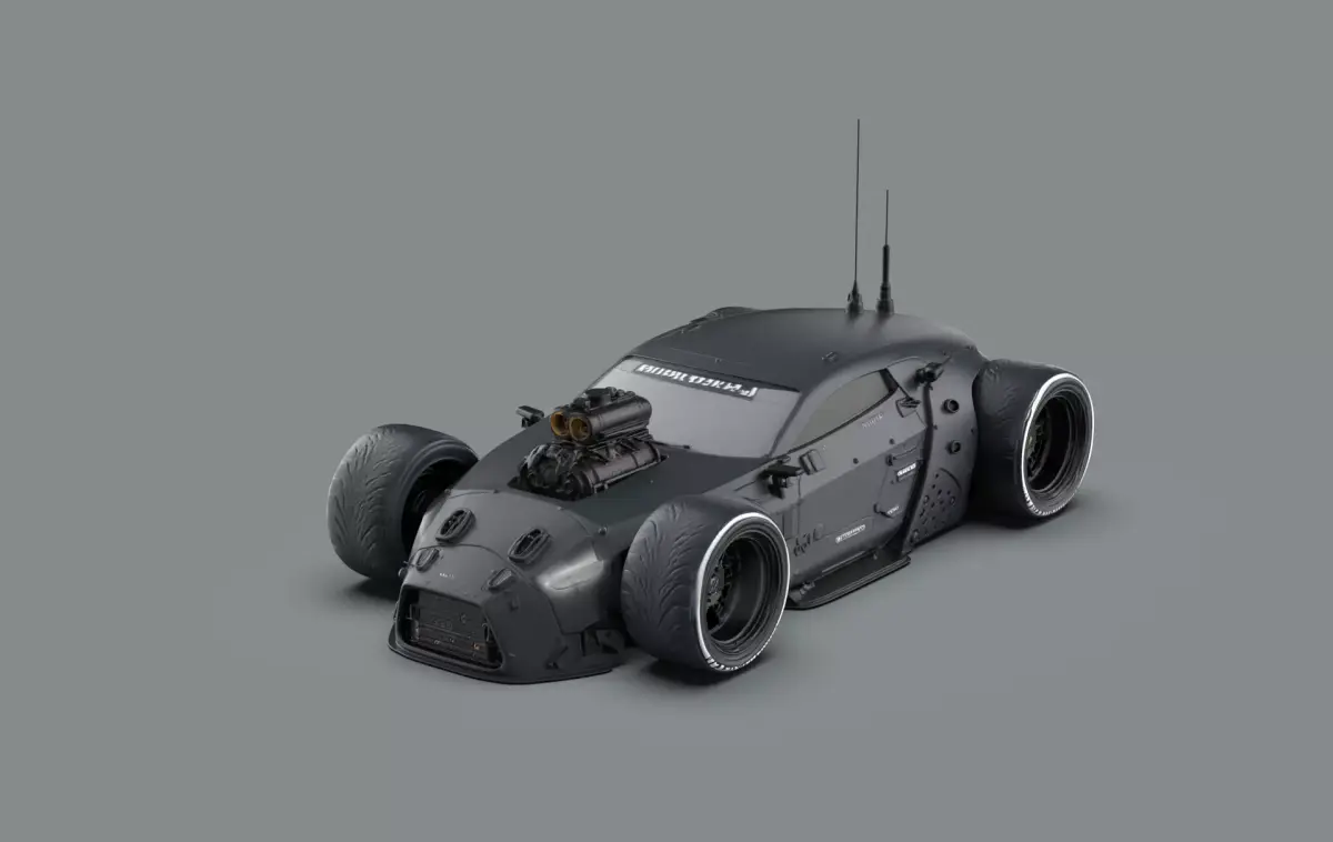 Night City Vehicle Hot Rod Free 3D model