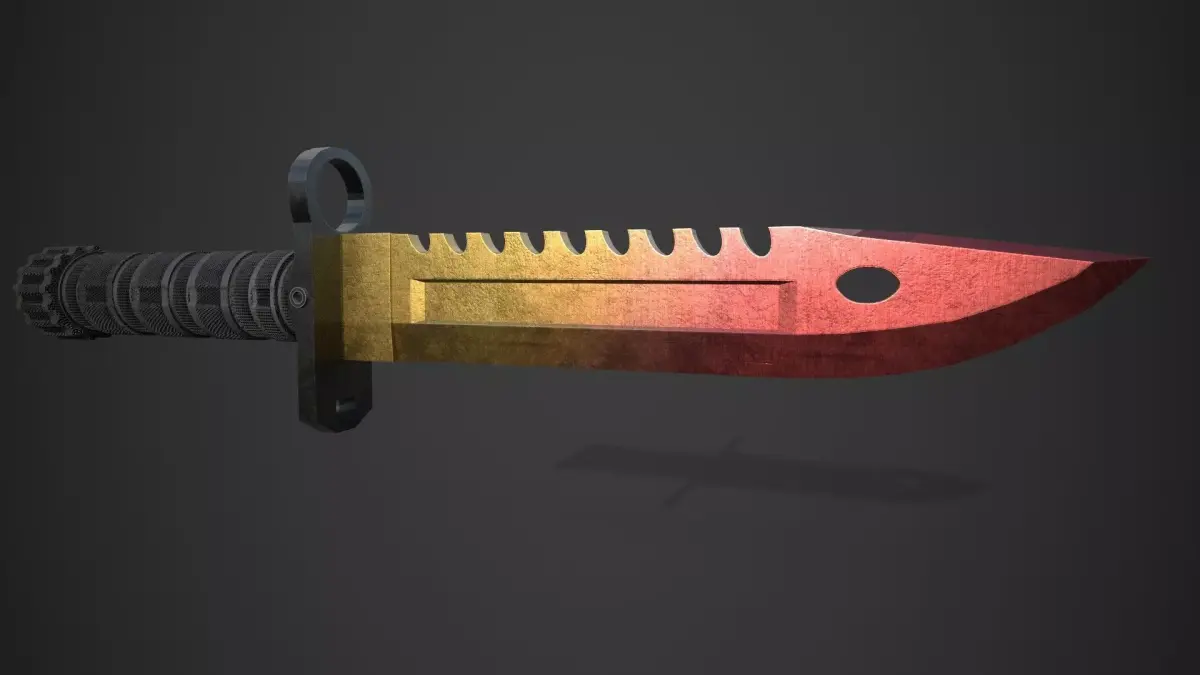 Combat Knife M9 Bayonet 3D model