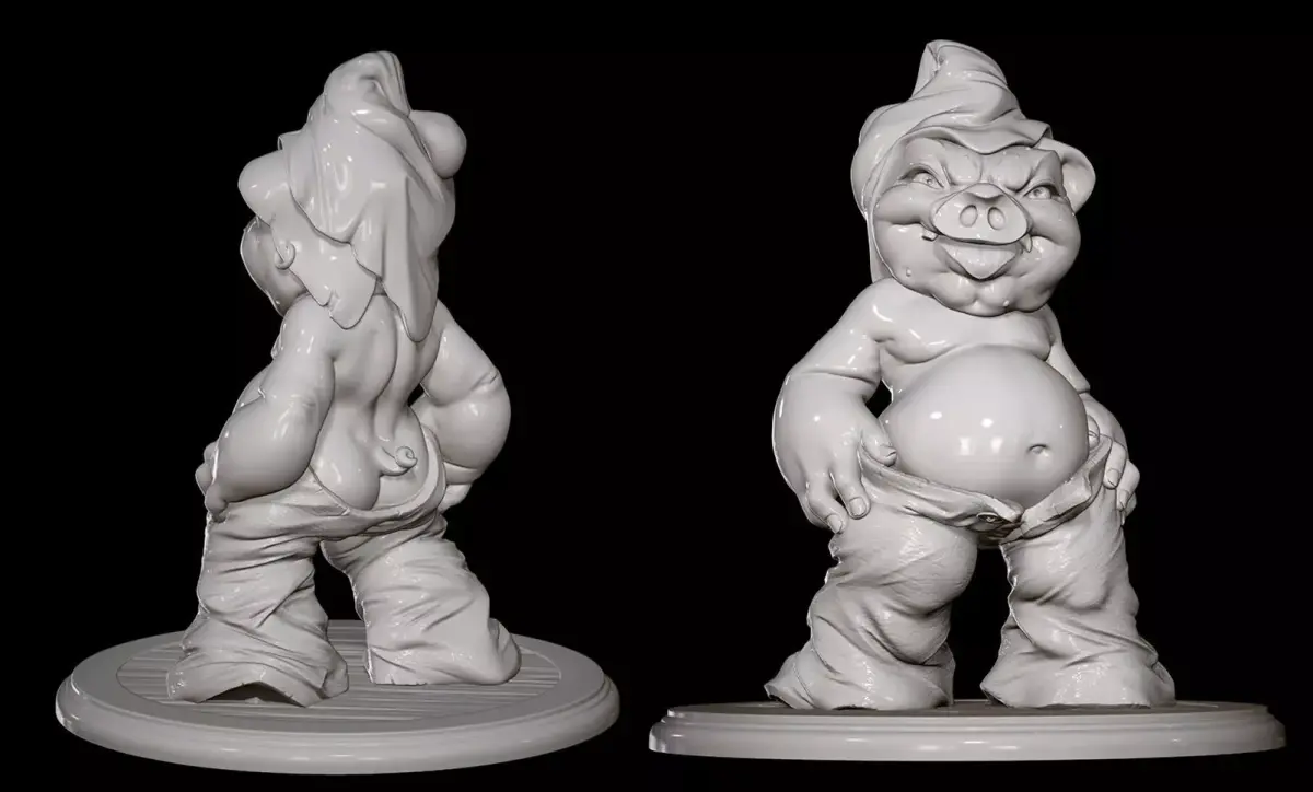 The Vampire Pig - Toy model to print  Part 02 Free 3D print model