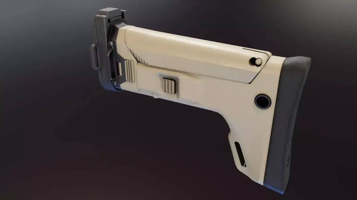 Kinetic Scar Adaptable Stock Low-poly 3D model