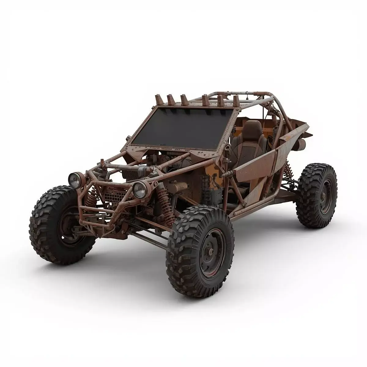 Rusted Apocalypse Desert Raider 3D Model Low-poly 3D model purchase